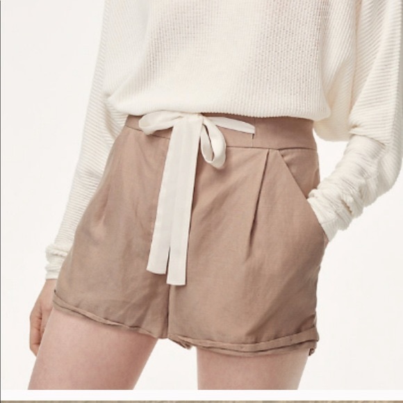 Wilfred Pants - Wilfred Brown Linen Shorts